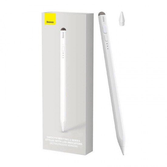 Baseus Ψηφιακή Γραφίδα Αφής Smooth Writing (Active+Passive) με Eνδείξεις LED (Λευκό) Baseus Ψηφιακή Γραφίδα Αφής Smooth Writing (Active+Passive) με Eνδείξεις LED (Λευκό)