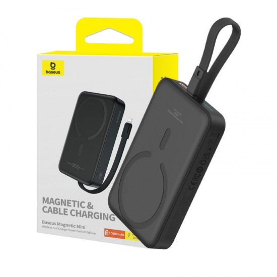Powerbank Baseus Magnetic Mini 10000mAh, USB-C 20W MagSafe (black) Powerbank Baseus Magnetic Mini 10000mAh, USB-C 20W MagSafe (black)