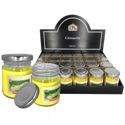 Κερί Σιτρονέλα σε Βαζάκι με Καπάκι 6x5cm 105gross, 30g net Homie 57499