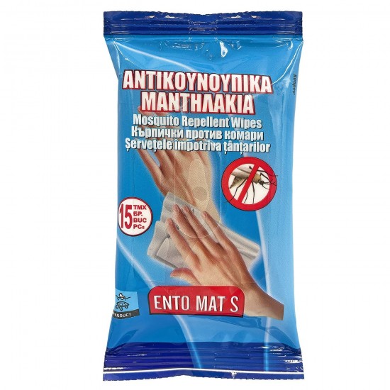 Αντικουνουπικά Μαντηλάκια σετ=15τεμ Ento Mats ΕΙΔ0000085 Αντικουνουπικά Μαντηλάκια σετ=15τεμ Ento Mats ΕΙΔ0000085