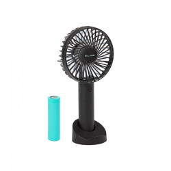 Φορητός ανεμιστήρας USB με επαναφορτιζόμενη μπαταρία μαύρος BLOW Φορητός ανεμιστήρας USB με επαναφορτιζόμενη μπαταρία μαύρος BLOW