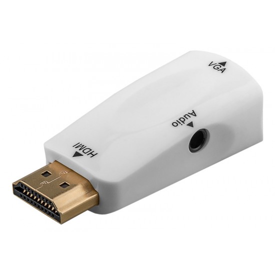 GOOBAY αντάπτορας HDMI σε VGA 44793 με 3.5mm, 1080p/60Hz, λευκός GOOBAY αντάπτορας HDMI σε VGA 44793 με 3.5mm, 1080p/60Hz, λευκός