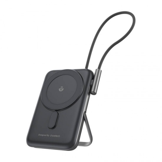 Choetech B735 magnetic powerbank 10000mAh 20W PD + USB-C cable (black) Choetech B735 magnetic powerbank 10000mAh 20W PD + USB-C cable (black)