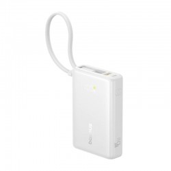 Powerbank Baseus PicoGo Ψηφιακή οθόνη 10000mAh 45W (biały) Powerbank Baseus PicoGo Ψηφιακή οθόνη 10000mAh 45W (biały)