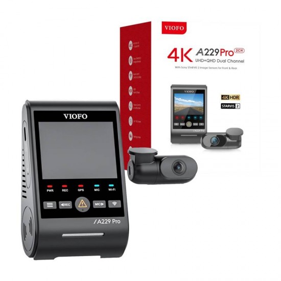 VIOFO A229 PRO 2CH 4K + 2K WiFi, GPS VIOFO A229 PRO 2CH 4K + 2K WiFi, GPS