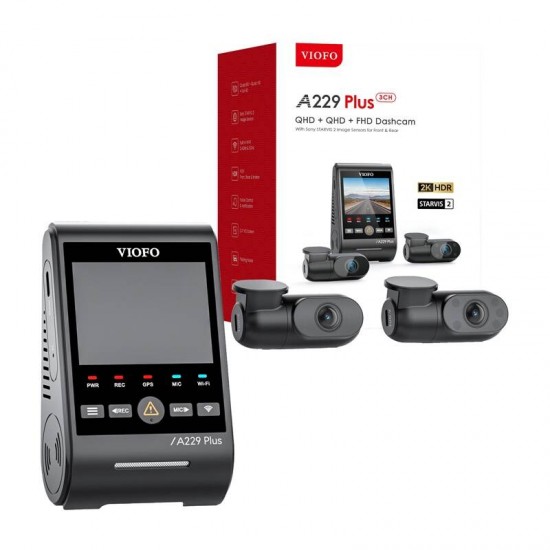 VIOFO A229 PLUS 3CH 2K + 1080p WiFi, GPS VIOFO A229 PLUS 3CH 2K + 1080p WiFi, GPS
