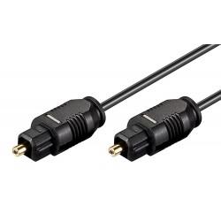 GOOBAY καλώδιο ήχου Toslink 50216, gold plated, 2.2mm, 1m, μαύρο