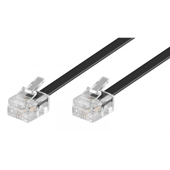 GOOBAY καλώδιο τηλεφώνου 50319, RJ11 6P4C, CCA, 10m, μαύρο GOOBAY καλώδιο τηλεφώνου 50319, RJ11 6P4C, CCA, 10m, μαύρο