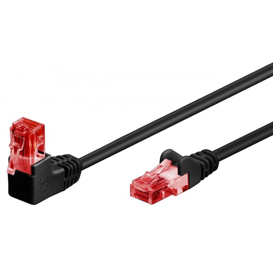 GOOBAY καλώδιο δικτύου 51513, CAT6 U/UTP, γωνιακό, CCA, 0.25m, μαύρο GOOBAY καλώδιο δικτύου 51513, CAT6 U/UTP, γωνιακό, CCA, 0.25m, μαύρο