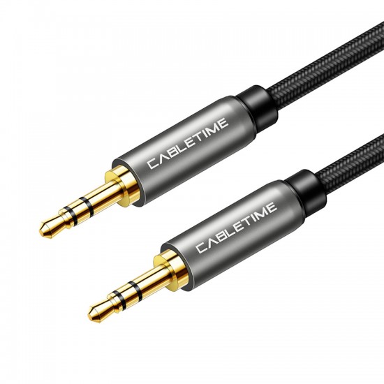 CABLETIME καλώδιο ήχου 3.5mm CT-P11GN, AUX, 3m, μαύρο CABLETIME καλώδιο ήχου 3.5mm CT-P11GN, AUX, 3m, μαύρο