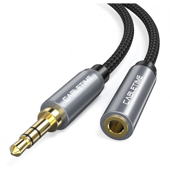 CABLETIME προέκταση καλωδίου ήχου 3.5mm CT-P11F, AUX, 1.8m, μαύρο CABLETIME προέκταση καλωδίου ήχου 3.5mm CT-P11F, AUX, 1.8m, μαύρο