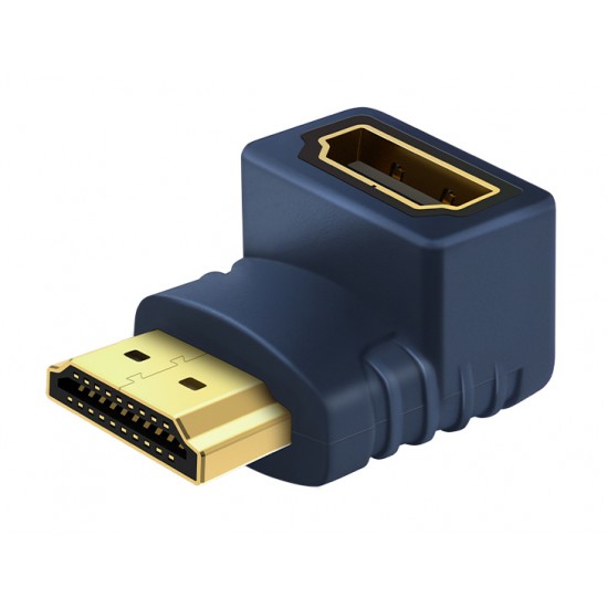CABLETIME αντάπτορας HDMI HA11, γωνιακός, 4K/60Hz, μπλε CABLETIME αντάπτορας HDMI HA11, γωνιακός, 4K/60Hz, μπλε