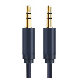 CABLETIME καλώδιο ήχου 3.5mm CT-AV301-H11G, gold plated, 1m, μπλε