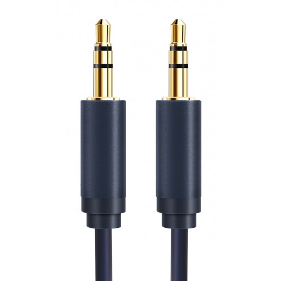 CABLETIME καλώδιο ήχου 3.5mm CT-AV301-H11G, gold plated, 1m, μπλε CABLETIME καλώδιο ήχου 3.5mm CT-AV301-H11G, gold plated, 1m, μπλε