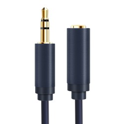 CABLETIME καλώδιο προέκτασης ήχου 3.5mm CT-AV302-H11G, gold plated, 10m, μπλε