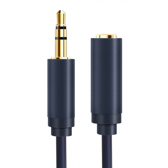 CABLETIME καλώδιο προέκτασης ήχου 3.5mm CT-AV302-H11G, gold plated, 10m, μπλε