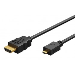 GOOBAY καλώδιο micro HDMI σε HDMI 53784 με Ethernet, 4K/60Hz, 1.5m, μαύρο GOOBAY καλώδιο micro HDMI σε HDMI 53784 με Ethernet, 4K/60Hz, 1.5m, μαύρο