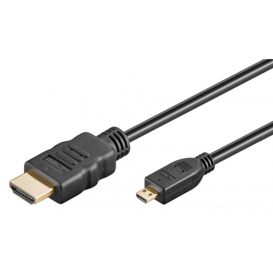 GOOBAY καλώδιο micro HDMI σε HDMI 53787 με Ethernet, 4K/60Hz, 5m, μαύρο GOOBAY καλώδιο micro HDMI σε HDMI 53787 με Ethernet, 4K/60Hz, 5m, μαύρο