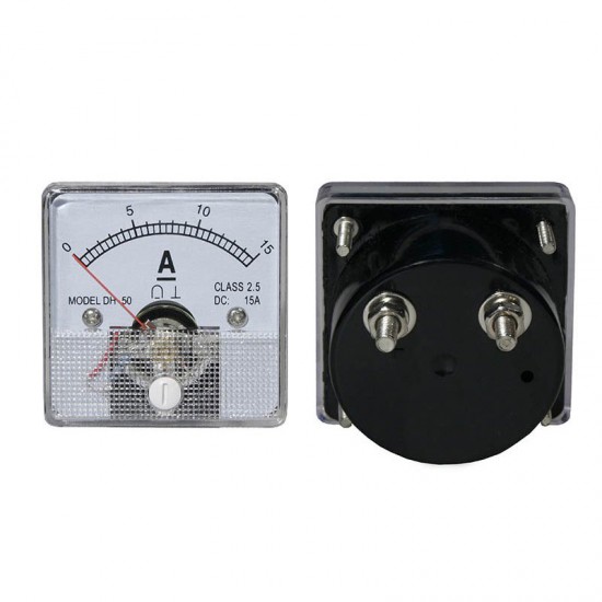 Αμπερόμετρο 15A DC Πίνακος 51X51mm Αμπερόμετρο 15A DC Πίνακος 51X51mm