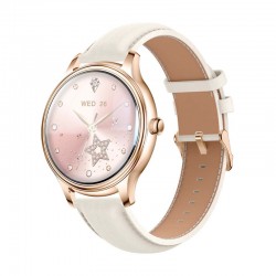 Έξυπνο ρολόι COLMI L28 (χρυσό + χρυσό δερμάτινο λουράκι)