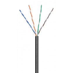 GOOBAY καλώδιο δικτύου 57198, CAT 5e U/UTP, CCA, 100m, μαύρο