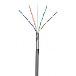 GOOBAY καλώδιο F/UTP CAT 5e 57294, CCA, AWG 24/1, 100m, μαύρο