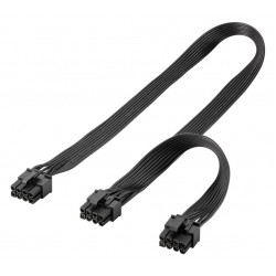 GOOBAY καλώδιο 8 pin σε 2x 6+2 pin PCIe 59714, 23cm, μαύρο GOOBAY καλώδιο 8 pin σε 2x 6+2 pin PCIe 59714, 23cm, μαύρο