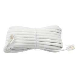 Καλώδιο Τηλεφώνου 6P4C 7m Λευκό
