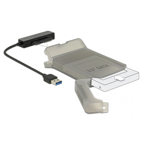 DELOCK αντάπτορας USB σε SATA 62742 με θήκη για 2.5 DELOCK αντάπτορας USB σε SATA 62742 με θήκη για 2.5