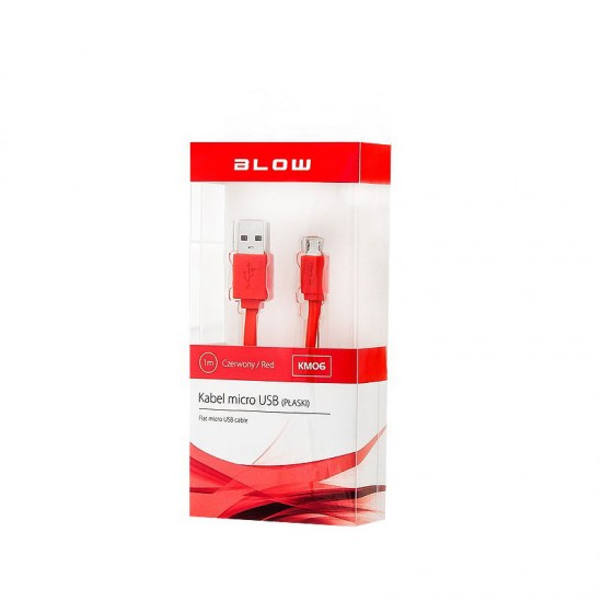 Καλώδιο USB A σε microUSB B 1m Κόκκινο