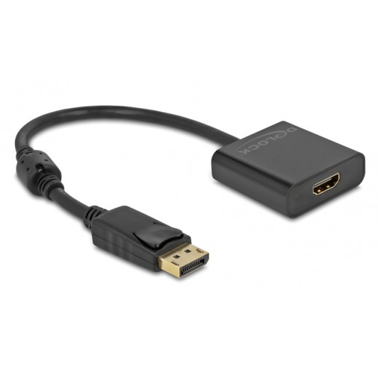 DELOCK αντάπτορας DisplayPort σε HDMI 63585, 4K/30Hz, active, μαύρος DELOCK αντάπτορας DisplayPort σε HDMI 63585, 4K/30Hz, active, μαύρος