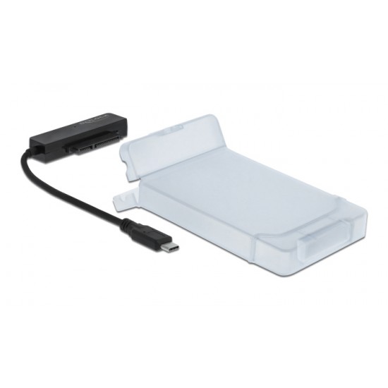 DELOCK αντάπτορας USB-C σε SATA 64084 με θήκη για 2.5 DELOCK αντάπτορας USB-C σε SATA 64084 με θήκη για 2.5