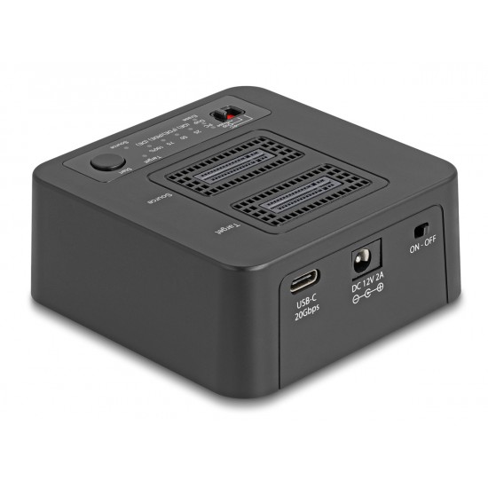 DELOCK docking station 64300 για 2x M.2 NVMe SSD, clone/erase function, 20Gbps, μαύρο DELOCK docking station 64300 για 2x M.2 NVMe SSD, clone/erase function, 20Gbps, μαύρο