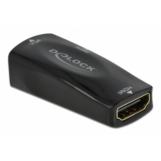 DELOCK αντάπτορας HDMI σε VGA 66560, με audio, 1080p/60Hz, μαύρος DELOCK αντάπτορας HDMI σε VGA 66560, με audio, 1080p/60Hz, μαύρος