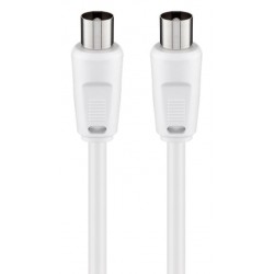 GOOBAY καλώδιο κεραίας αρσενικό 68147, <70dB, CCS, 2.5m, λευκό