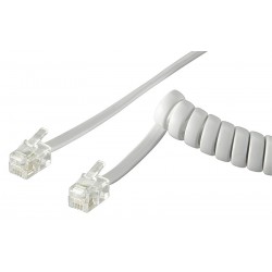 GOOBAY καλώδιο τηλεφώνου 68601, spiral, RJ10 4P4C, CCA, 4m, λευκό GOOBAY καλώδιο τηλεφώνου 68601, spiral, RJ10 4P4C, CCA, 4m, λευκό