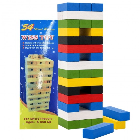 Επιτραπέζιο Πύργος με 48 Τουβλάκια 18x5,5x5,5cm ToyMarkt 891938