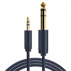 CABLETIME καλώδιο ήχου 3.5mm σε 6.3mm CT-AV321-H11G, 1.8m, μαύρο CABLETIME καλώδιο ήχου 3.5mm σε 6.3mm CT-AV321-H11G, 1.8m, μαύρο