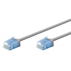 GOOBAY καλώδιο δικτύου 74228, CAT 6A U/UTP, slim, copper, 500MHz, 15m, γκρι
