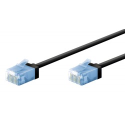 GOOBAY καλώδιο δικτύου 74232, CAT 6A U/UTP, slim, copper, 500MHz, 0.50m, μαύρο
