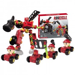 Τουβλάκια Κατασκευής Πυροσβεστικού σετ 59τεμ. 6+ Ετών 51x26cm ToyMarkt 95460