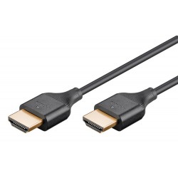 GOOBAY καλώδιο HDMI 75297 με Ethernet, slim, 8K/60Hz, 48 Gbps, 0.5m, μαύρο
