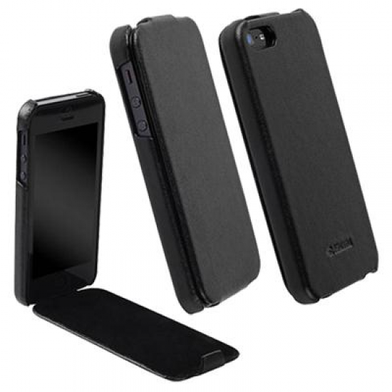 KRUSELL ΘΗΚΗ IPHONE SE/5S/5 LEATHER SLIMCOVER BLACK KRUSELL ΘΗΚΗ IPHONE SE/5S/5 LEATHER SLIMCOVER BLACK