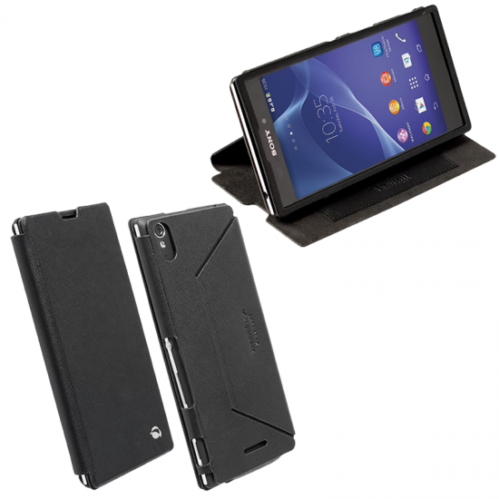 VOLTE-TEL ΘΗΚΗ SONY XPERIA T3 LEATHER MALMO FLIPCOVER STAND BLACK KRUSEL