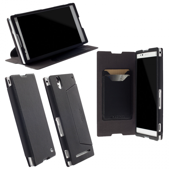 KRUSELL ΘΗΚΗ SONY T2 ULTRA LEATHER MALMO FLIPCOVER STAND BLACK KRUSELL ΘΗΚΗ SONY T2 ULTRA LEATHER MALMO FLIPCOVER STAND BLACK