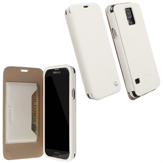 KRUSELL ΘΗΚΗ SAMSUNG S5 G900F LEATHER MALMO FLIPCOVER WHITE KRUSELL ΘΗΚΗ SAMSUNG S5 G900F LEATHER MALMO FLIPCOVER WHITE