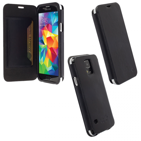 KRUSELL ΘΗΚΗ SAMSUNG S5 G900F LEATHER FLIPCOVER KIRUNA BLACK KRUSELL ΘΗΚΗ SAMSUNG S5 G900F LEATHER FLIPCOVER KIRUNA BLACK