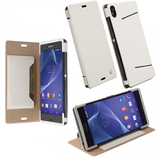 KRUSELL ΘΗΚΗ SONY XPERIA Z3 LEATHER MALMO FLIPCOVER STAND WHITE KRUSELL ΘΗΚΗ SONY XPERIA Z3 LEATHER MALMO FLIPCOVER STAND WHITE