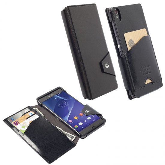 KRUSELL ΘΗΚΗ SONY XPERIA Z3 LEATHER WALLET FLIP CASE KALMAR BLACK KRUSELL ΘΗΚΗ SONY XPERIA Z3 LEATHER WALLET FLIP CASE KALMAR BLACK