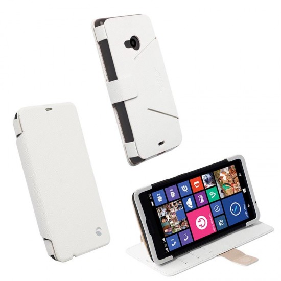 KRUSELL ΘΗΚΗ MICROSOFT LUMIA 535 LEATHER MALMO FLIPWALLET WHITE KRUSELL ΘΗΚΗ MICROSOFT LUMIA 535 LEATHER MALMO FLIPWALLET WHITE